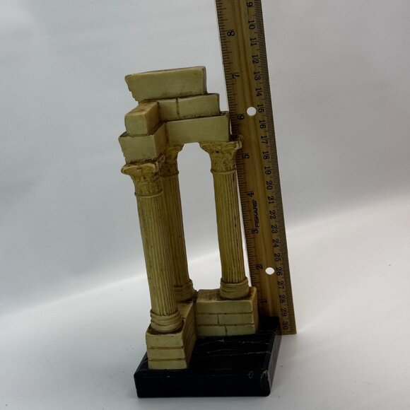 Temple of Vespasian Italian Column Statue Resin Marble base made in Italy - Picture 11 of 15